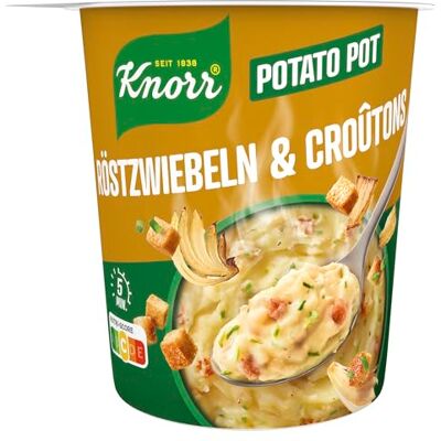 Knorr Potato Pot Röstzwiebeln & Croûtons leckeres Kartoffelgericht fertig in nur 5 Minuten 48 g Knorr Potato Pot Röstzwiebeln & Croûtons leckeres Kartoffelgericht fertig in nur 5 Minuten 48 g