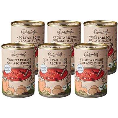 Reichenhof I Vegetarische Gulaschsuppe I 6er Pack Bio-Eintöpfe I (6x 400g) Reichenhof I Vegetarische Gulaschsuppe I 6er Pack Bio-Eintöpfe I (6x 400g)