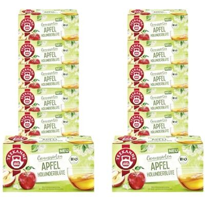 TEEKANNE Bio Genussgarten Apfel Holunderblüte – Fruchtiger Bio-Früchtetee mit Apfel & Blütennote 12er Pack (12x40,5g) TEEKANNE Bio Genussgarten Apfel Holunderblüte – Fruchtiger Bio-Früchtetee mit Apfel & Blütennote 12er Pack (12x40,5g)