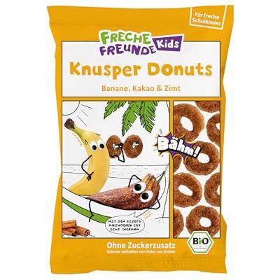 FRECHE FREUNDE Bio Knusper Donuts Banane, Kakao & Zimt, (5x60g) FRECHE FREUNDE Bio Knusper Donuts Banane, Kakao & Zimt, (5x60g)