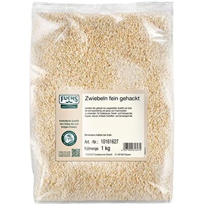 Fuchs Professional Zwiebeln weiß fein gehackt 1 kg im großen Beutel Für Großverbraucher und Gastronomie Fuchs Professional Zwiebeln weiß fein gehackt 1 kg im großen Beutel Für Großverbraucher und Gastronomie
