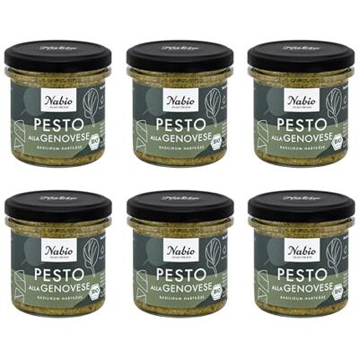 NABIO Pesto alla Genovese I La Dolce Vita im Glas I extra cremige Textur (6 x 130g) NABIO Pesto alla Genovese I La Dolce Vita im Glas I extra cremige Textur (6 x 130g)