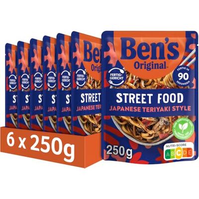 Ben's Original ™ Fertiggericht Street Food Japanese Teriyaki Style Noodles 6x250g Ben's Original ™ Fertiggericht Street Food Japanese Teriyaki Style Noodles 6x250g