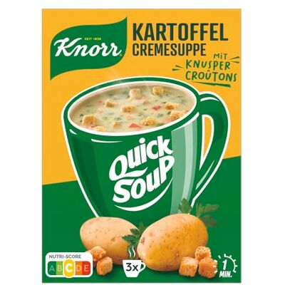 Knorr Cup a Soup Kartoffel Cremesuppe mit Knusper-Croûtons schnelle Suppe ohne geschmacksverstärkende Zusatzstoffe und Farbstoffe 48 g 12 Stück Knorr Cup a Soup Kartoffel Cremesuppe mit Knusper-Croûtons schnelle Suppe ohne geschmacksverstärkende Zusatzstoffe und Farbstoffe 48 g 12 Stück