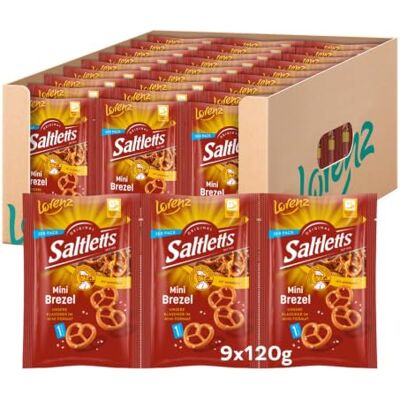 Lorenz Snack World LORENZ Saltletts Mini Brezel 9 x 120 g vegan Lorenz Snack World LORENZ Saltletts Mini Brezel 9 x 120 g vegan