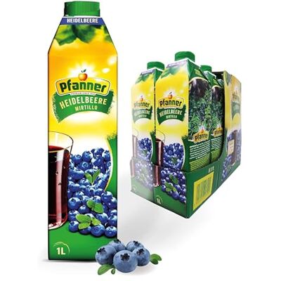 Pfanner Heidelbeer Fruchtgetränk (8 x 1 l) 20% Fruchtgehalt – Getränk im Vorratspack – Fruchtsaftgetränk aus Heidelbeere Pfanner Heidelbeer Fruchtgetränk (8 x 1 l) 20% Fruchtgehalt – Getränk im Vorratspack – Fruchtsaftgetränk aus Heidelbeere