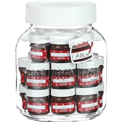 Nutella Ferrero (R) Friends Edition – Personalisierbare Mini (R) Gläser für ein individuelles Geschenk – 21 x 30 g Nutella Ferrero (R) Friends Edition – Personalisierbare Mini (R) Gläser für ein individuelles Geschenk – 21 x 30 g