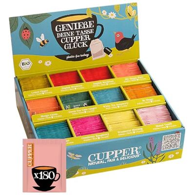 CUPPER Bio Tee Probierbox 11 Sorten 180 Teebeutel Geschenkset CUPPER Bio Tee Probierbox 11 Sorten 180 Teebeutel Geschenkset