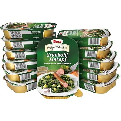 Buss Freizeitmacher Traditioneller Grünkohl Eintopf, 12 x 300g Buss Freizeitmacher Traditioneller Grünkohl Eintopf, 12 x 300g