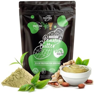 Nustino Erdnussbutter Pulver Matcha 90% Weniger Fett Ohne Zucker 400g Nustino Erdnussbutter Pulver Matcha 90% Weniger Fett Ohne Zucker 400g