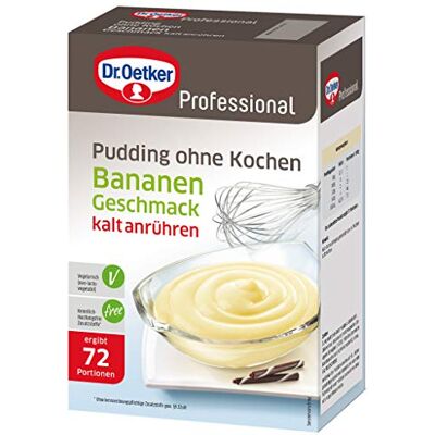 Dr. Oetker Professional, Pudding mit Bananen-Geschmack, Ohne Kochen, Puddingpulver in 1 kg Packung, 1-39-251508 Dr. Oetker Professional, Pudding mit Bananen-Geschmack, Ohne Kochen, Puddingpulver in 1 kg Packung, 1-39-251508
