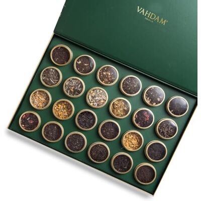 VAHDAM , Loser Tee Geschenke 24 einzigartige lose Teesorten – Luxuriöses Tee-Geschenkset Tee Geschenke für Frauen und Männer Grüner, Schwarzer, Chai & Mehr VAHDAM , Loser Tee Geschenke 24 einzigartige lose Teesorten – Luxuriöses Tee-Geschenkset Tee Geschenke für Frauen und Männer Grüner, Schwarzer, Chai & Mehr