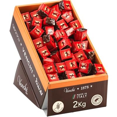 Venchi – Ausstellungsbox Espresso-Kaffee-Pralinen, 2 kg – Cremiger Kaffeegeschmack und 75 % extra zartbittere Schokolade – Packung mit 185 Stück – Glutenfrei Venchi – Ausstellungsbox Espresso-Kaffee-Pralinen, 2 kg – Cremiger Kaffeegeschmack und 75 % extra zartbittere Schokolade – Packung mit 185 Stück – Glutenfrei