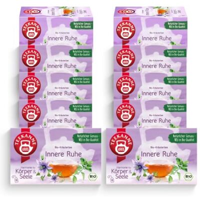 TEEKANNE Innere Ruhe Bio-Kräutertee, 10 Packungen x 18 Beutel (10x 36g) TEEKANNE Innere Ruhe Bio-Kräutertee, 10 Packungen x 18 Beutel (10x 36g)
