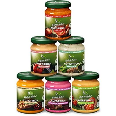 bioZentrale Brotaufstriche Bestseller-Box 6 x 125 g vegan & laktosefrei 6 beliebte Aufstriche im Vorteilspack lecker auf Brot oder zum Verfeinern von Gerichten bioZentrale Brotaufstriche Bestseller-Box 6 x 125 g vegan & laktosefrei 6 beliebte Aufstriche im Vorteilspack lecker auf Brot oder zum Verfeinern von Gerichten
