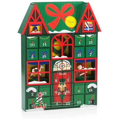Venchi , Adventskalender 2025 aus Holz mit 29 assortierten Pralinen, mit „Piemont-Haselnüss“, Limited Edition Alice Bureau, 356 g, glutenfrei, ohne Farbstoffe, Weihnachtsgeschenkidee Venchi , Adventskalender 2025 aus Holz mit 29 assortierten Pralinen, mit „Piemont-Haselnüss“, Limited Edition Alice Bureau, 356 g, glutenfrei, ohne Farbstoffe, Weihnachtsgeschenkidee