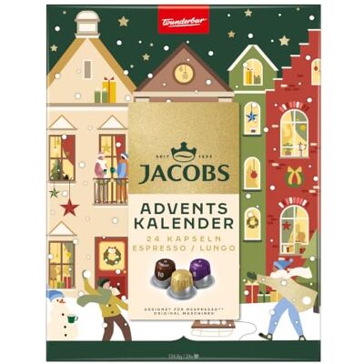 Jacobs Kapsel Adventskalender, 24 Espresso/Lungo Kapseln, Nespresso* kompatible Kaffee Kapseln, 24 Kapseln Jacobs Kapsel Adventskalender, 24 Espresso/Lungo Kapseln, Nespresso* kompatible Kaffee Kapseln, 24 Kapseln