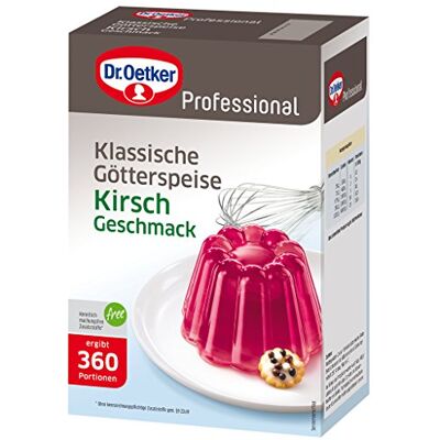 Dr. Oetker Professional Götterspeise mit Kirsch-Geschmack, Götterspeisenpulver in 1 kg Packung Dr. Oetker Professional Götterspeise mit Kirsch-Geschmack, Götterspeisenpulver in 1 kg Packung