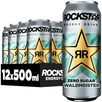 Rockstar Energy Drink Waldmeister Geschmack Koffeinhaltiges Erfrischungsgetränk für den Energie Kick, EINWEG (12 x 500ml) (Verpackungsdesign kann abweichen) Rockstar Energy Drink Waldmeister Geschmack Koffeinhaltiges Erfrischungsgetränk für den Energie Kick, EINWEG (12 x 500ml) (Verpackungsdesign kann abweichen)
