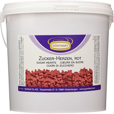 Günthart Streudeko aus Zucker, Herzen in roter Farbe, 1er Pack (1 x 1.5 kg) Günthart Streudeko aus Zucker, Herzen in roter Farbe, 1er Pack (1 x 1.5 kg)