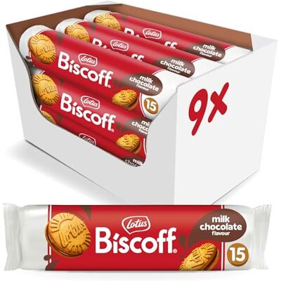Biscoff Lotus Doppelkekse mit Schokoladengeschmack 9 x 150g (1,35 kg) Biscoff Lotus Doppelkekse mit Schokoladengeschmack 9 x 150g (1,35 kg)