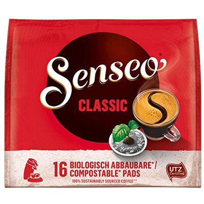 Senseo Kaffeepads Klassisch / Classic, neues Design, 6er Pack, 6 x 16 Pads Senseo Kaffeepads Klassisch / Classic, neues Design, 6er Pack, 6 x 16 Pads