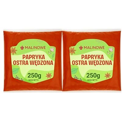 Malinowe scharfer geräucherter gemahlener Paprika Paprikapulver 2x250g Malinowe scharfer geräucherter gemahlener Paprika Paprikapulver 2x250g