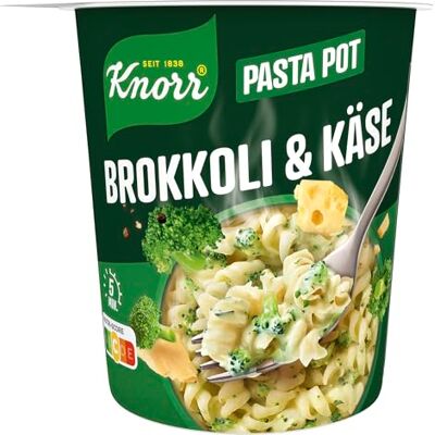 Knorr Pasta Snack Pot Brokkoli & Käse leckere Instant Nudeln fertig in nur 5 Minuten 8x 62 g Knorr Pasta Snack Pot Brokkoli & Käse leckere Instant Nudeln fertig in nur 5 Minuten 8x 62 g