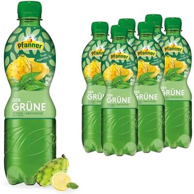 Pfanner Der Grüne – 6 x 500 ml PET Flasche Eistee Zitrone Kaktusfeige aus direkt aufgebrühtem Grüntee – Vorratspack Pfanner Der Grüne – 6 x 500 ml PET Flasche Eistee Zitrone Kaktusfeige aus direkt aufgebrühtem Grüntee – Vorratspack