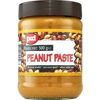 PCD Erdnussbutter Zuckerfrei 12x500g Multipack 100% Nussmus ohne Zusatzstoffe reich an Ballaststoffen und Protein, ideal für Sandwich und Saucen PCD Erdnussbutter Zuckerfrei 12x500g Multipack 100% Nussmus ohne Zusatzstoffe reich an Ballaststoffen und Protein, ideal für Sandwich und Saucen
