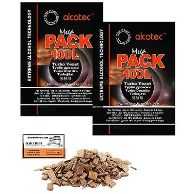 AlcoFermBrew 2 x Turbohefe Alcotec Mega Pack 360g, Turbo Hefe, Hefe für Maische, Wodka-Hefe AlcoFermBrew 2 x Turbohefe Alcotec Mega Pack 360g, Turbo Hefe, Hefe für Maische, Wodka-Hefe