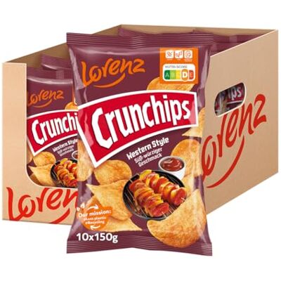Lorenz Snack World LORENZ Crunchips Western Style 10 x 150 g vegan Lorenz Snack World LORENZ Crunchips Western Style 10 x 150 g vegan