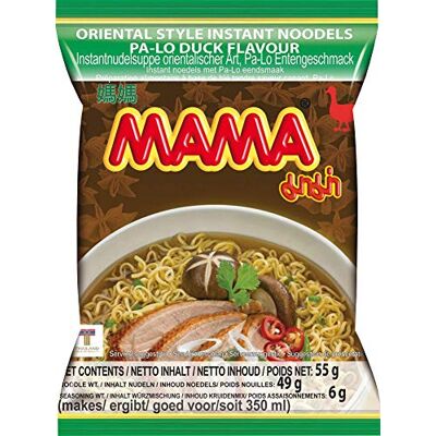 MAMA Instantnudeln mit Entenfleischgeschmack – Instantnudelsuppe orientalischer Art – Authentisch thailändisch kochen – 24 x 55 g MAMA Instantnudeln mit Entenfleischgeschmack – Instantnudelsuppe orientalischer Art – Authentisch thailändisch kochen – 24 x 55 g