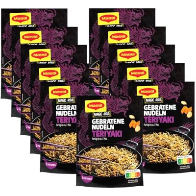 Maggi Magic Asia Gebratene Nudeln Teriyaki, japanisches Fertiggericht, Instant-Nudeln, mit Mungobohnen & Shiitake-Pilzen, 11er Pack (11 x 126g) Maggi Magic Asia Gebratene Nudeln Teriyaki, japanisches Fertiggericht, Instant-Nudeln, mit Mungobohnen & Shiitake-Pilzen, 11er Pack (11 x 126g)