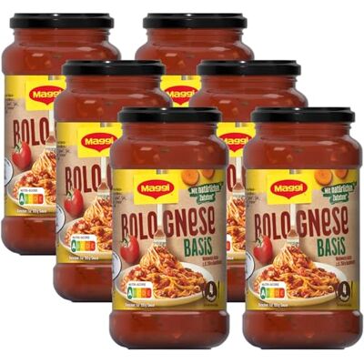 Maggi Pasta Sauce Bolognese Basis Nudelsauce mit natürlichen Zutaten, 6er Pack (6 x 500g) Maggi Pasta Sauce Bolognese Basis Nudelsauce mit natürlichen Zutaten, 6er Pack (6 x 500g)