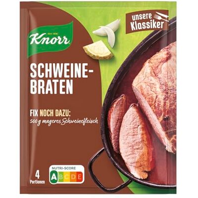 Knorr Fix Schweinebraten in einer leckeren Soße für ein Fleischgericht mit natürlichen Zutaten 23 x 4 Portionen Knorr Fix Schweinebraten in einer leckeren Soße für ein Fleischgericht mit natürlichen Zutaten 23 x 4 Portionen