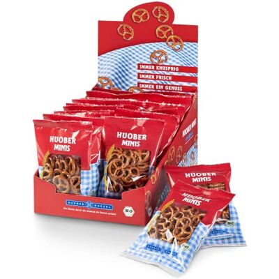Huober Bio Mini Brezel, kleine Brezelchen im Portionsbeutel, 20 Packungen x 40g, 800 g (20 x 40g) Huober Bio Mini Brezel, kleine Brezelchen im Portionsbeutel, 20 Packungen x 40g, 800 g (20 x 40g)