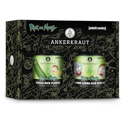 Ankerkraut x Rick & Morty Gewürz-Box mit Wubba Lubba Dub Dub Rub und Pickle Rick Flavor, Mischung würzender Zutaten für Geflügel und Gurkensalat Ankerkraut x Rick & Morty Gewürz-Box mit Wubba Lubba Dub Dub Rub und Pickle Rick Flavor, Mischung würzender Zutaten für Geflügel und Gurkensalat