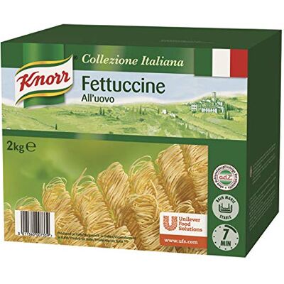 Knorr Fettuccine Pasta mit Ei schmale Bandnudeln Nudeln Großpackung, 2000 g Knorr Fettuccine Pasta mit Ei schmale Bandnudeln Nudeln Großpackung, 2000 g