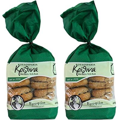Erofili Avgenakis Erofili Mini Gerstenbrötchen Zwieback aus Kreta,2×600g Erofili Avgenakis Erofili Mini Gerstenbrötchen Zwieback aus Kreta,2×600g