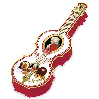 Reber , Mozart-Kugeln Geige, 7er Packung, Kugeln aus Zartbitter-Schokolade, Gefüllt mit Pistazien-Marzipan, Mandeln und Haselnuss-Nougat, 140g (7 Stück) Reber , Mozart-Kugeln Geige, 7er Packung, Kugeln aus Zartbitter-Schokolade, Gefüllt mit Pistazien-Marzipan, Mandeln und Haselnuss-Nougat, 140g (7 Stück)