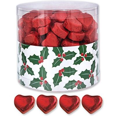 Günthart 150 Stück Rote Schokoladen Herzen mit Nougatfüllung Nougatcreme Ilexblätter Give Away Weihnachten Ilex (1,1 kg) Günthart 150 Stück Rote Schokoladen Herzen mit Nougatfüllung Nougatcreme Ilexblätter Give Away Weihnachten Ilex (1,1 kg)