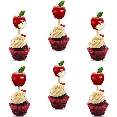 Seyal ® Geburtstagsparty-Dekoration – Apfel-Cupcake-Topper Seyal ® Geburtstagsparty-Dekoration – Apfel-Cupcake-Topper