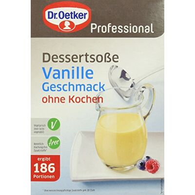 Dr. Oetker Professional, Dessertsoße Vanille-Geschmack, Ohne Kochen, Soßenpulver in 1 kg Packung, 1-39-206072 Dr. Oetker Professional, Dessertsoße Vanille-Geschmack, Ohne Kochen, Soßenpulver in 1 kg Packung, 1-39-206072