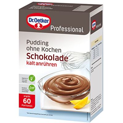 Dr. Oetker Professional Pudding ohne Kochen mit Schokoladen-Geschmack, Cremepulver in 1 kg Packung Dr. Oetker Professional Pudding ohne Kochen mit Schokoladen-Geschmack, Cremepulver in 1 kg Packung