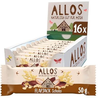 Allos Hafer Flapjack Schoko Bio Energieriegel vegan 16 x 50g Allos Hafer Flapjack Schoko Bio Energieriegel vegan 16 x 50g