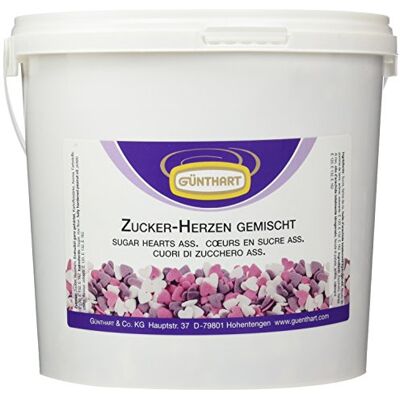Günthart Streudeko aus Zucker, bunte Herzen, 1er Pack (1 x 1.5 kg) Günthart Streudeko aus Zucker, bunte Herzen, 1er Pack (1 x 1.5 kg)