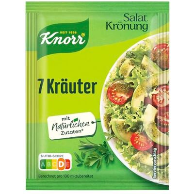 Knorr Salatkrönung 7-Kräuter für ein leckeres Salatdressing mit natürlichen Zutaten* 14x 5er Pack Knorr Salatkrönung 7-Kräuter für ein leckeres Salatdressing mit natürlichen Zutaten* 14x 5er Pack