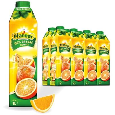 Pfanner 100% Orangensaft (8 x 1 l) – Saft aus Orange – Fruchtsaft im Vorratspack – ohne Zuckerzusatz Pfanner 100% Orangensaft (8 x 1 l) – Saft aus Orange – Fruchtsaft im Vorratspack – ohne Zuckerzusatz