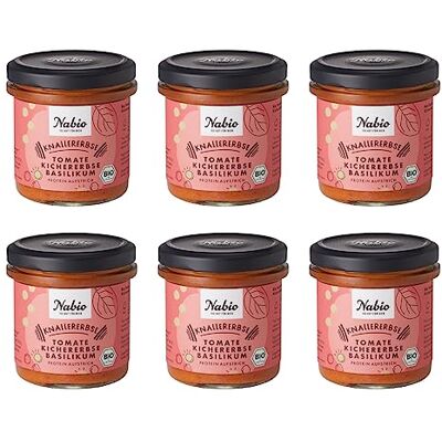 NABIO Protein-Aufstrich Kichererbse Tomate, 6er Pack (6 x 140 g) NABIO Protein-Aufstrich Kichererbse Tomate, 6er Pack (6 x 140 g)